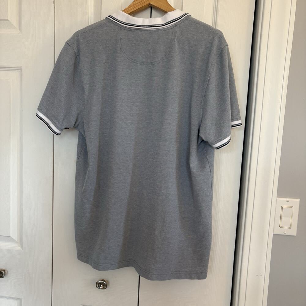 Brooks Brothers Original Fit Polo Mens XL Gray Contrast Collar Cotton Stretch - Picture 2 of 9